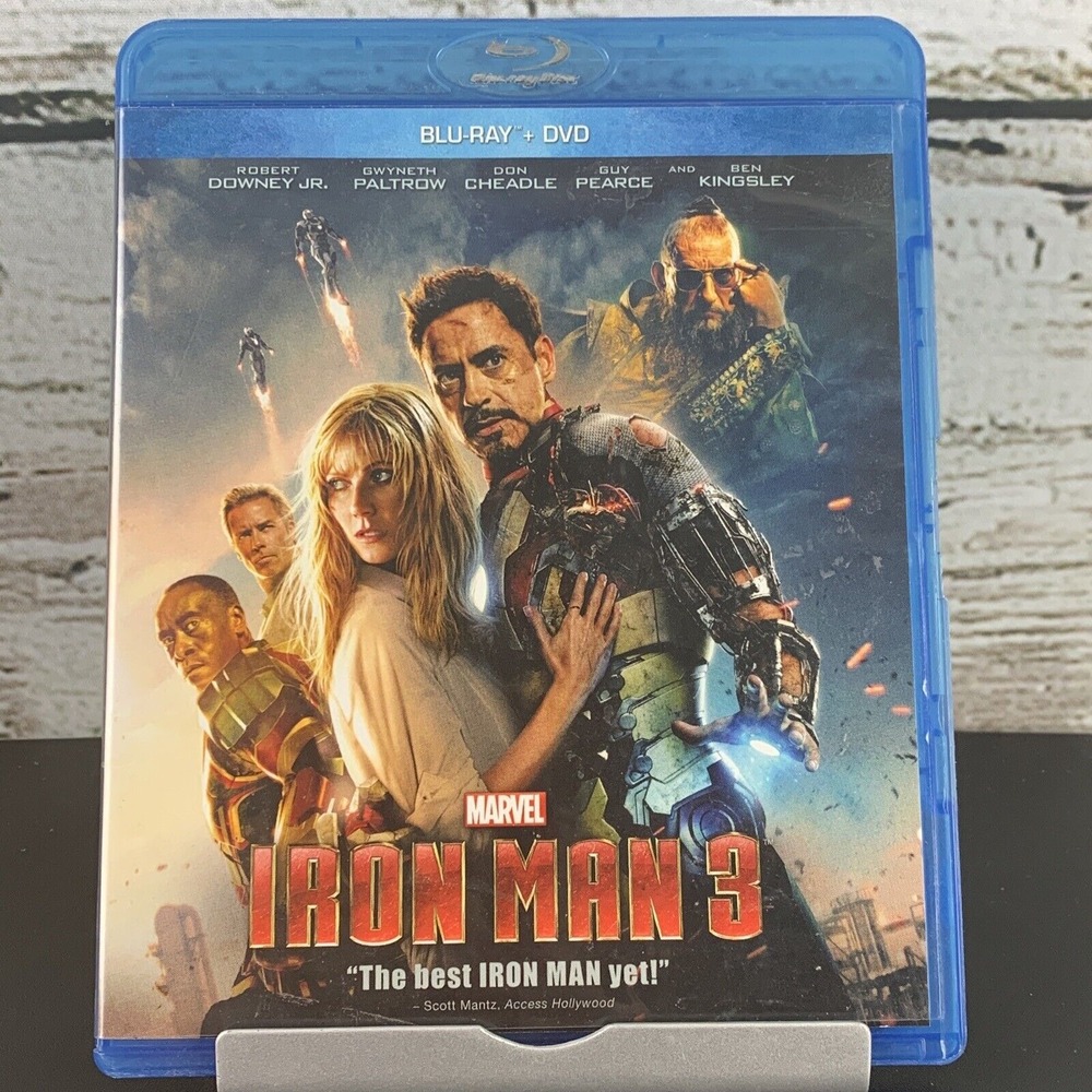 Iron Man 3 (Blu-ray/DVD, 2013, 2-Disc Set) Action Adventure Movie